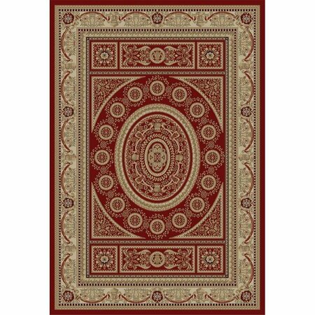 CONCORD GLOBAL TRADING 3 ft. 11 in. x 5 ft. 7 in. Jewel Aubusson - Red 44104